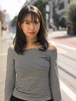 エウペ 渋谷(WEUPE)&nbsp;斜めバング/グレージュカラー/デザインカラー/シルキーベージュ