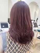 セイドット リー(Say. Ree)&nbsp;Say.ローズブラウンダークレッドコーラルオレンジロングレイヤー