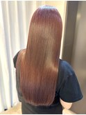 ピンクブラウン/カシスピンク/こなれミディ/髪質改善