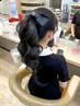 ★《シンプル可愛い♪》 『シンプルポニーテール+コテ巻き♪』 注)盛りなし