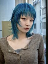 ギークス(GEEKS) 【GEEKS渋谷】ターコイズブルー/ウルフ/ハッシュカット/前髪あり