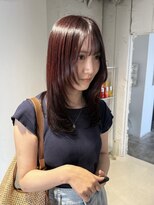 エイチ(811)&nbsp;フェイスフレーミングルーツカラー天使の羽バングネオウルフボブ