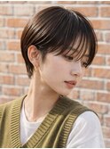 大人ショートボブショートクールショート黒髪ショートボブUP
