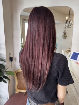 アミュレ ヘア サロン(Amule hair salon) ワンカラーで叶えるチェリーレッドカラー世田谷デザインカラー