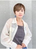 ハンサムショート/丸みショートボブ/20代30代40代50代/顔周り