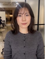 ジリ(JILI)&nbsp;大人くびれミディ×2wayバング×オリーブブラウン▽福永