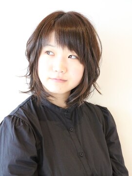 ポンテ 大野城店(ponte) 【☆短い前髪とアッシュ感  動きのあるネオウルフミディ☆】