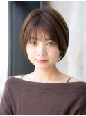 前髪あり小顔ショートボブ20代30代40代【AIN.表参道】川原大地