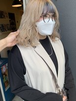 ロロ(ro-ro) 【恵比寿ro-ro】ブロンド×ネイビー×シースルーボブ