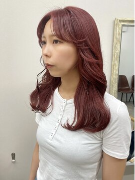 ルーナ(Luna) 韓国アイドル風 レッドブラウンカラー