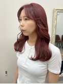 韓国アイドル風 レッドブラウンカラー