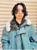 常田大希さん風グランジパーマ