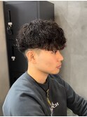 【波巻きスパイラル】刈り上げマッシュツーブロック