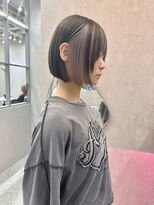 ロンド レア 天神大名店(Lond Le’a) デザインカラー/レイヤーカット/ウェットヘア/オリーブベージュ