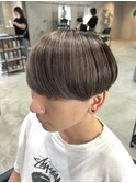 ダークアッシュ/アッシュブラック/カルマパーマ/ベリーショート