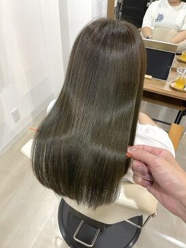 美髪専門サロン バイ マイル(美髪専門サロン by mile) 美髪ケアカラー【オリーブグレージュ】