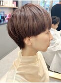 イメチェン★小顔マッシュショート★アプリコットベージュ★坂田
