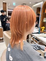 ピークアブー アヴェダ ギンザシックス(PEEK-A-BOO AVEDA GINZASIX)&nbsp;ハイトーンカラーオレンジベージュペールオレンジウルフヘア