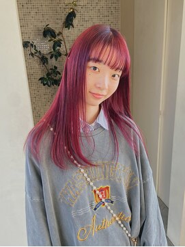 トップヘアー スパアンドリラクゼーション 安城(spa&relaxation) チェリーレッド/ダブルカラー#髪質改善カラー