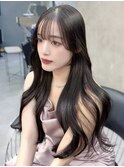ワイドバングイメチェン美髪外ハネボブ+レイヤーカット韓国/池袋