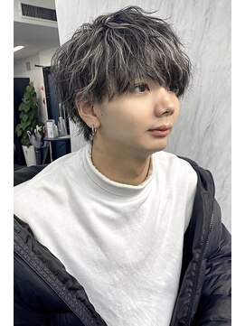 スライバイリアオオサカ(Sly By Ria OSAKA) メンズメッシュ/メンズハイライト/マッシュウルフ【梅田】