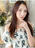 かきあげバング艶感ストレートセンターパートc6志木20代30代40代