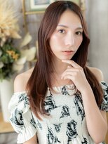 カバーヘア ブリス 志木南口駅前店(COVER HAIR bliss)&nbsp;かきあげバング艶感ストレートセンターパートc6志木20代30代40代