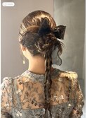 ヘアアレンジ　カチモリ　お呼ばれヘア