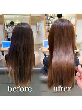 ミラバイケンジ 藤沢(Mira by KENJE) 白髪ぼかし細めハイライト30代40代50代セミディ