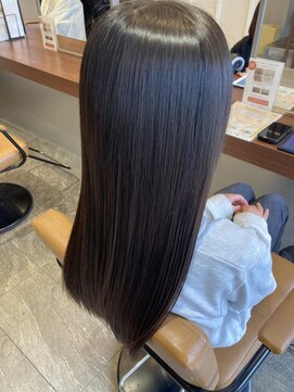 エイクス ヘア デザイン×美髪クリニック 千葉(AQs hair design) くびれヘア/アプリコットオレンジ/夏/髪質改善[千葉駅]