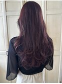 ブリーチなしボルドーレイヤー