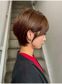 ショートカット/髪質改善縮毛矯正白髪ぼかしレイヤーカラーボブ