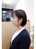 耳掛けボブ大人グレージュブラウン30代40代