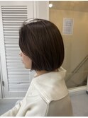 20代30代40代◎小顔に見えせる似合わせカットオリーブグレー
