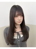 内巻きワンカール/韓国レイヤー/前髪カット/顔まわりカット