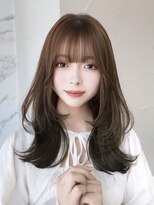 クム(kumu)&nbsp;前髪カット/ヘアセット/レイヤーカット/韓国ヘア/透明感カラー