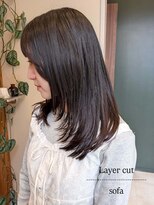 ソファ sofa 顔周りレイヤーカット
