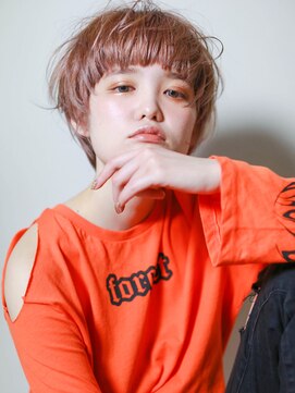 テトヘアー(teto hair) short(マッシュ、ピンクオレンジ、ストリート)