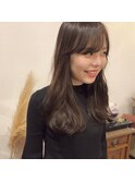 "重めロング×透けブラウンベージュ"ayumi