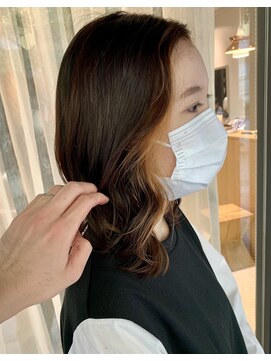 トリート 海浜幕張店(TREAT) 外ハネフェイスフレーミングカラー_海浜幕張