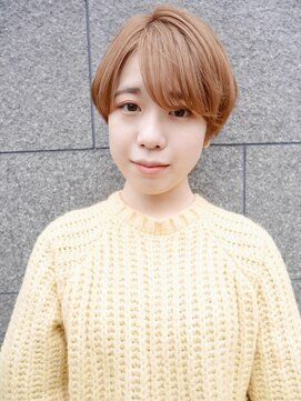 シュシュ(shushu) 前髪ありショートマッシュ/オレンジベージュ【有海一生】