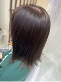 立体感細めハイライト×艶髪ストレートミディアム20代30代40代