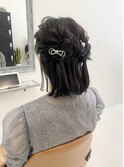 ボブお呼ばれツインヘアアレンジ