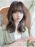 ☆大人かわいい前髪セシルカットココアブラウンレイヤー
