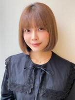 前髪大人可愛い結べるボブ20代30代40代◎ピンクベージュ美髪
