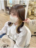 インナー イエローベージュ ケアブリーチ 切りっぱなしミディ