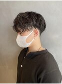 スパイラルパーマ フェードカット 外国人風波巻きパーマ