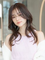 メゾンバイハバナ(maison by HAVANA)&nbsp;大人かわいいレッドブラウンイメチェンフルバングレイヤー