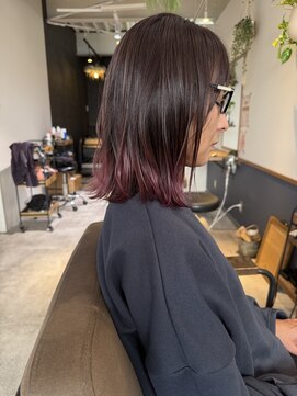 ニコリ(nicoli) 【nicoli】グラデーションカラー×チェリーレッド