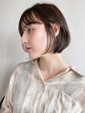 シオン(shion) オリーブベージュミルクティーボブショート_ba323123